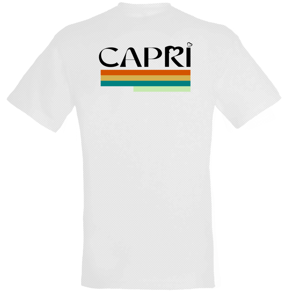 T-Shirt Unisex Dry Sport CAPRI TECNICOLOR SCRITTA NERA