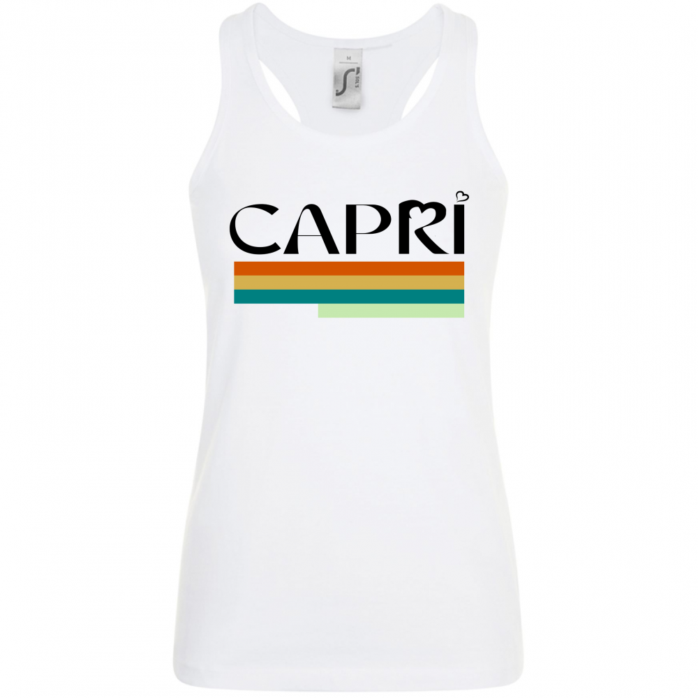 Canotta Donna CAPRI TECNICOLOR SCRITTA NERA