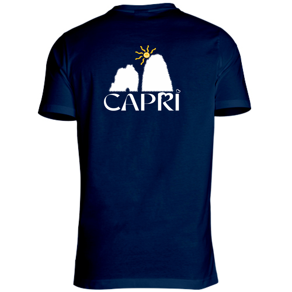 Unisex T-Shirt CAPRI HAPPY FARAGLIONI WHITE