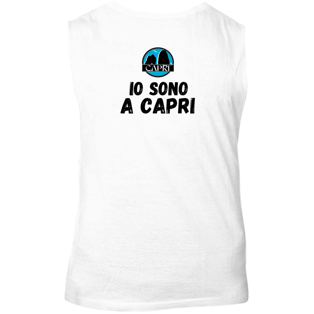 Canotta Unisex IO SONO A CAPRI SCRITTA NERA