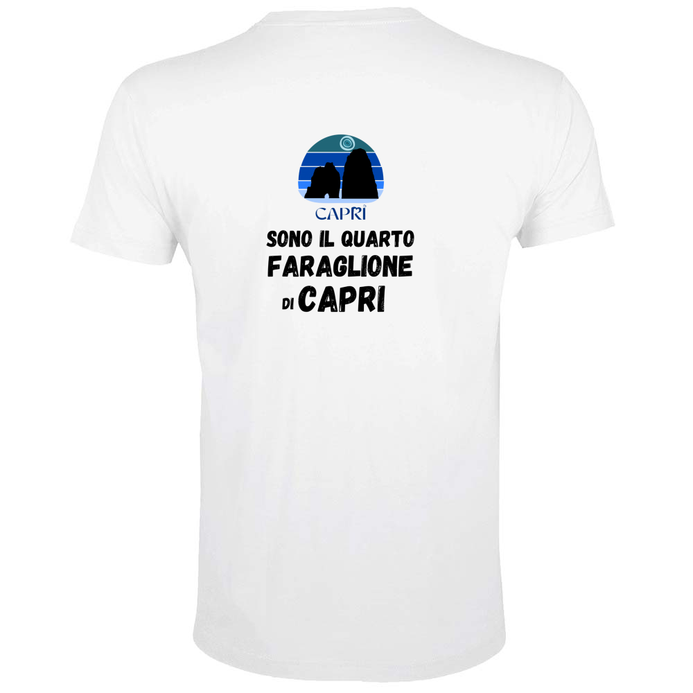 T-Shirt Men Fit SONO IL QUARTO FARAGLIONE DI CAPRI SCRITTA NERA