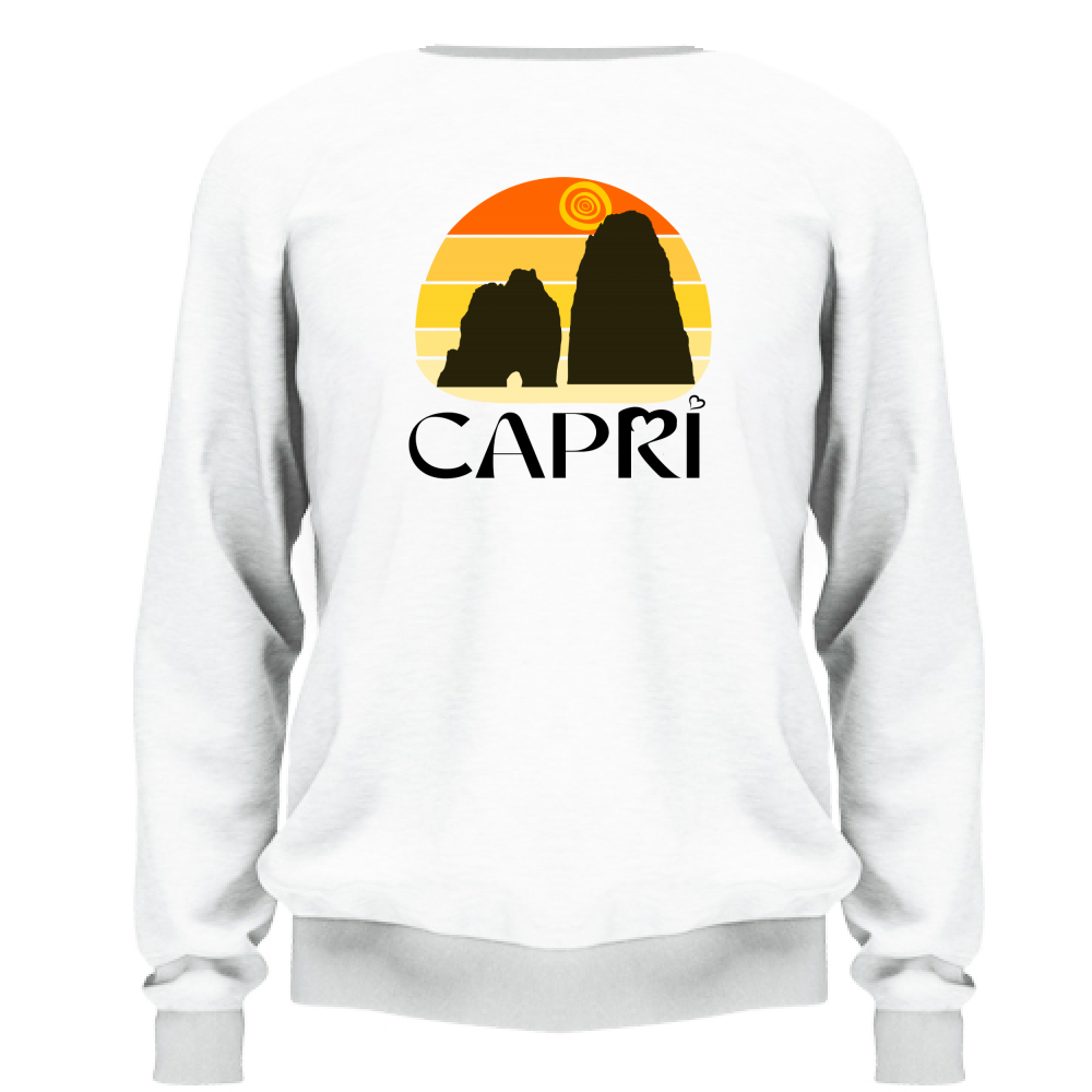 Unisex Sweatshirt CAPRI SUNSET VINTAGE BLACK WRITING