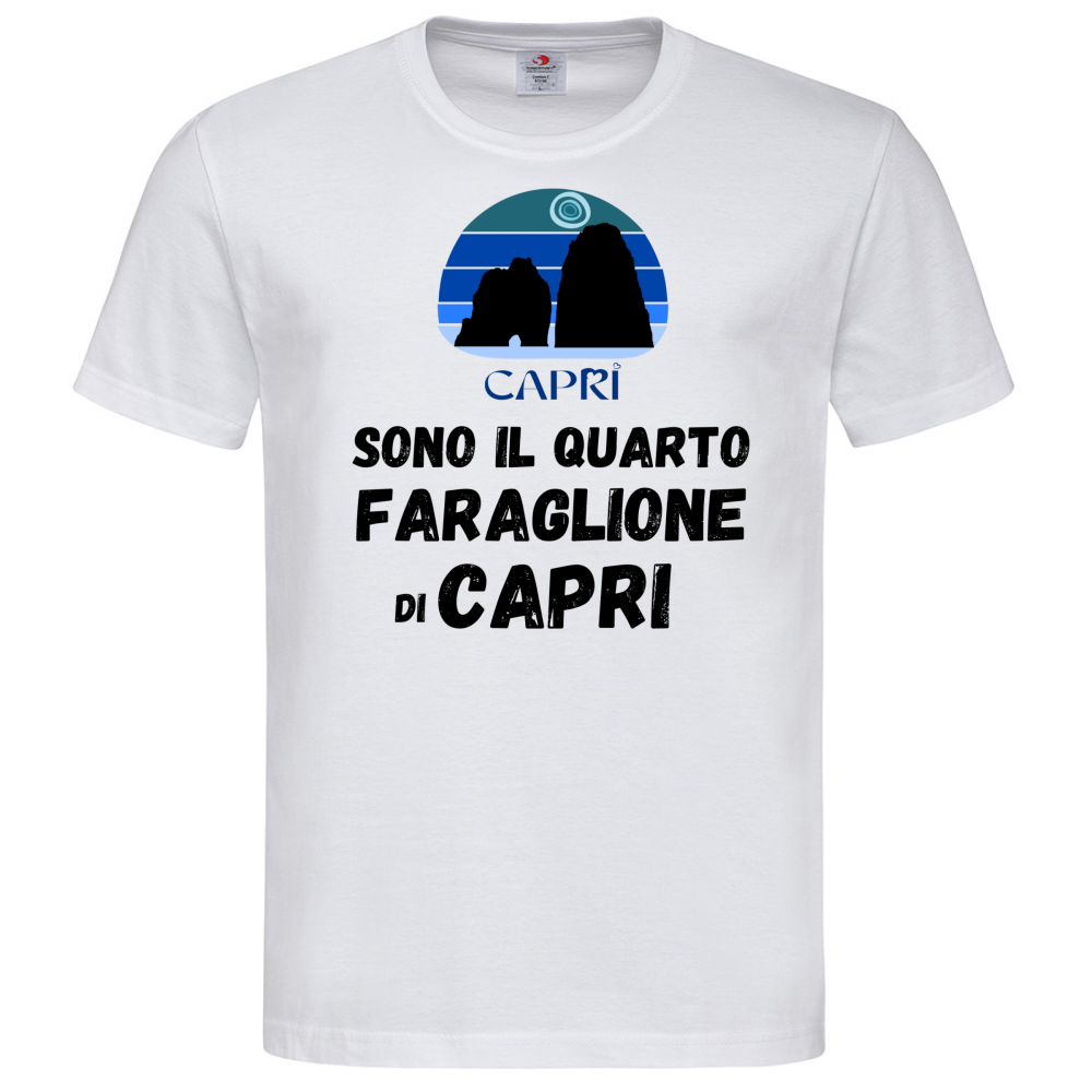 T-Shirt Men Premium SONO IL QUARTO FARAGLIONE DI CAPRI SCRITTA NERA