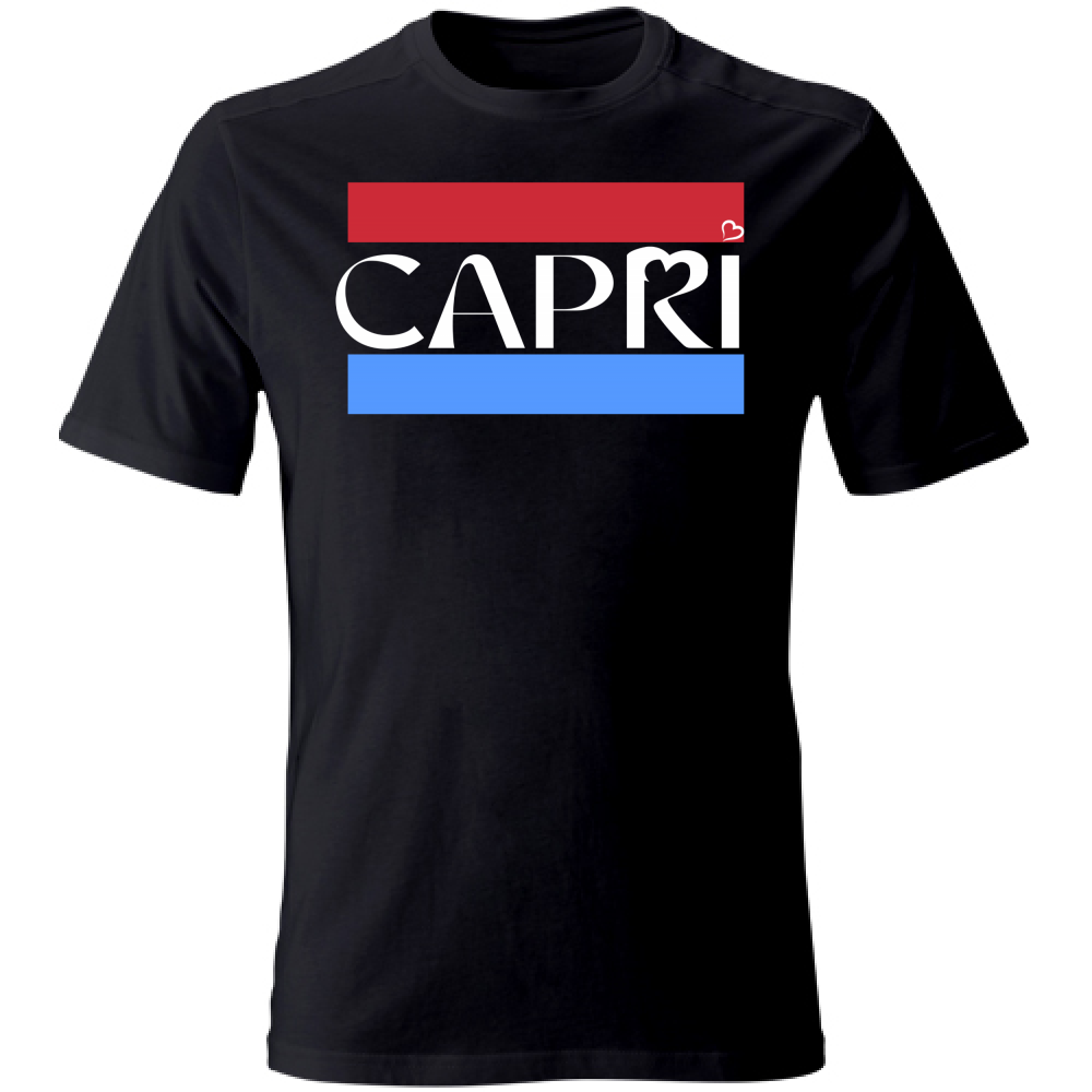 T-Shirt Unisex CAPRI FASCIA ROSSO BLUE BIANCO