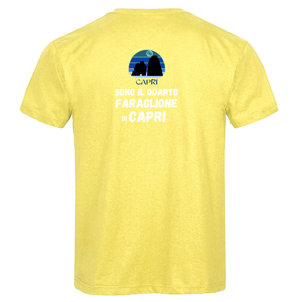 T-Shirt Men Premium SONO IL QUARTO FARAGLIONE DI CAPRI SCRITTA BIANCA