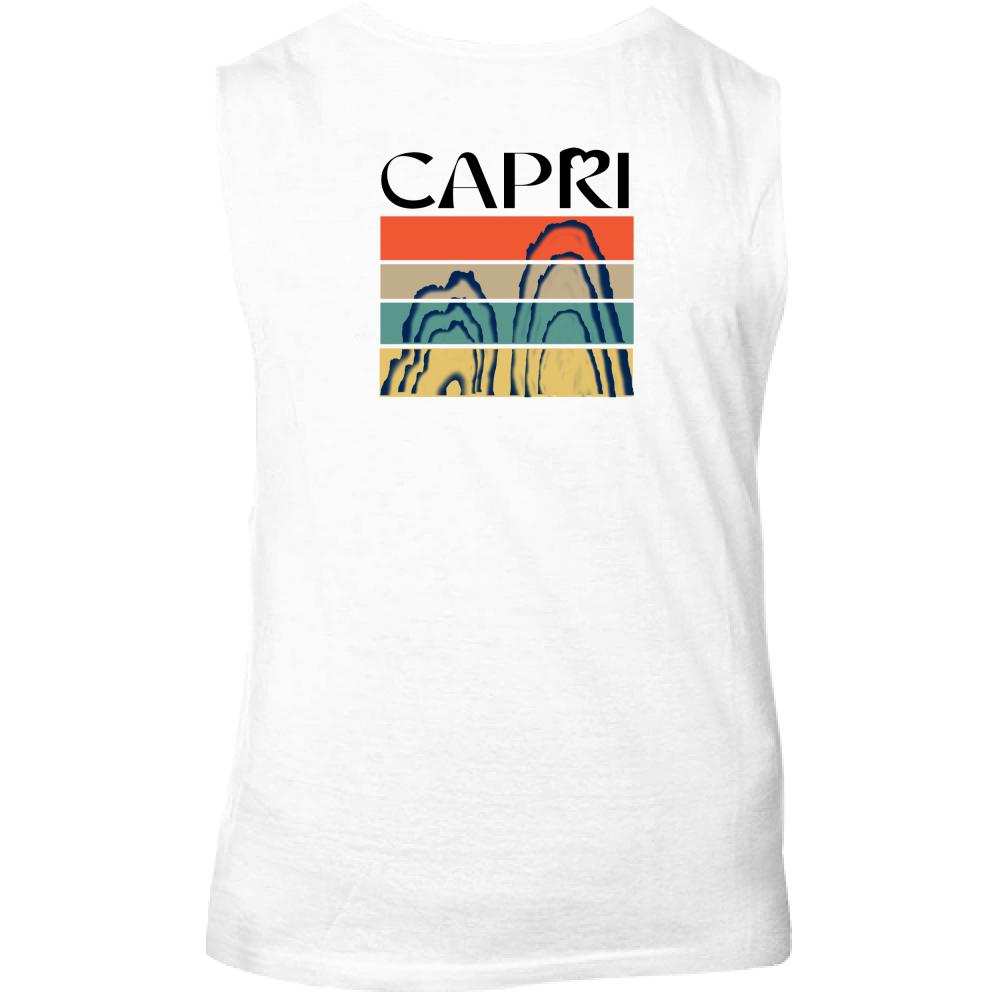 Canotta Unisex CAPRI PORZIONI FARAGLIONI SCRITTA NERA