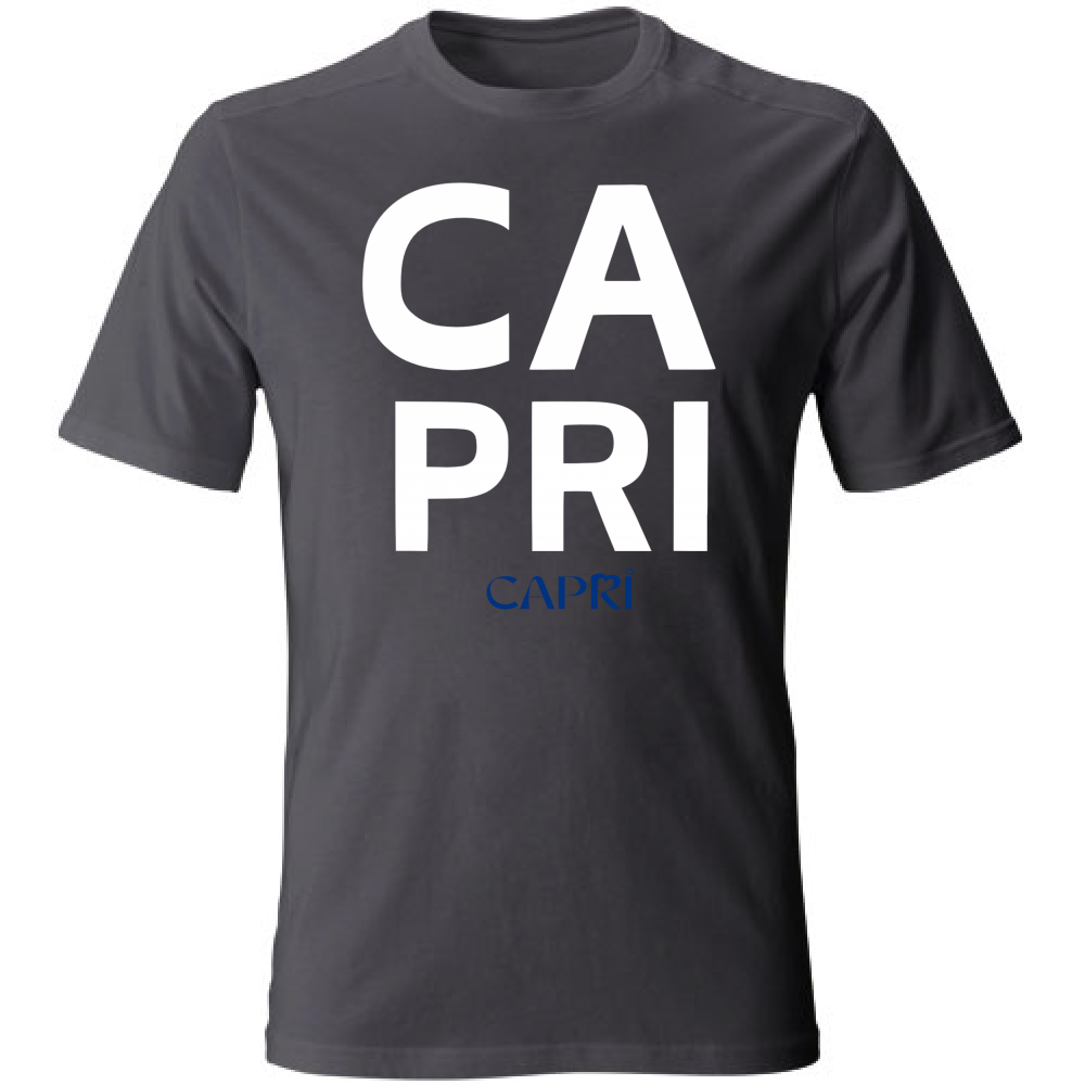 T-Shirt Unisex Large CAPRI DESIGN SCRITTA BIANCA