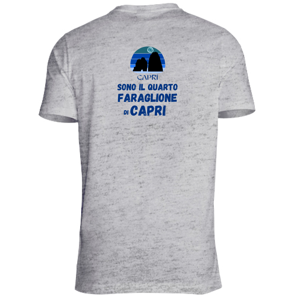 T-Shirt Unisex SONO IL QUARTO FARAGLIONE DI CAPRI SCRITTA BLUE