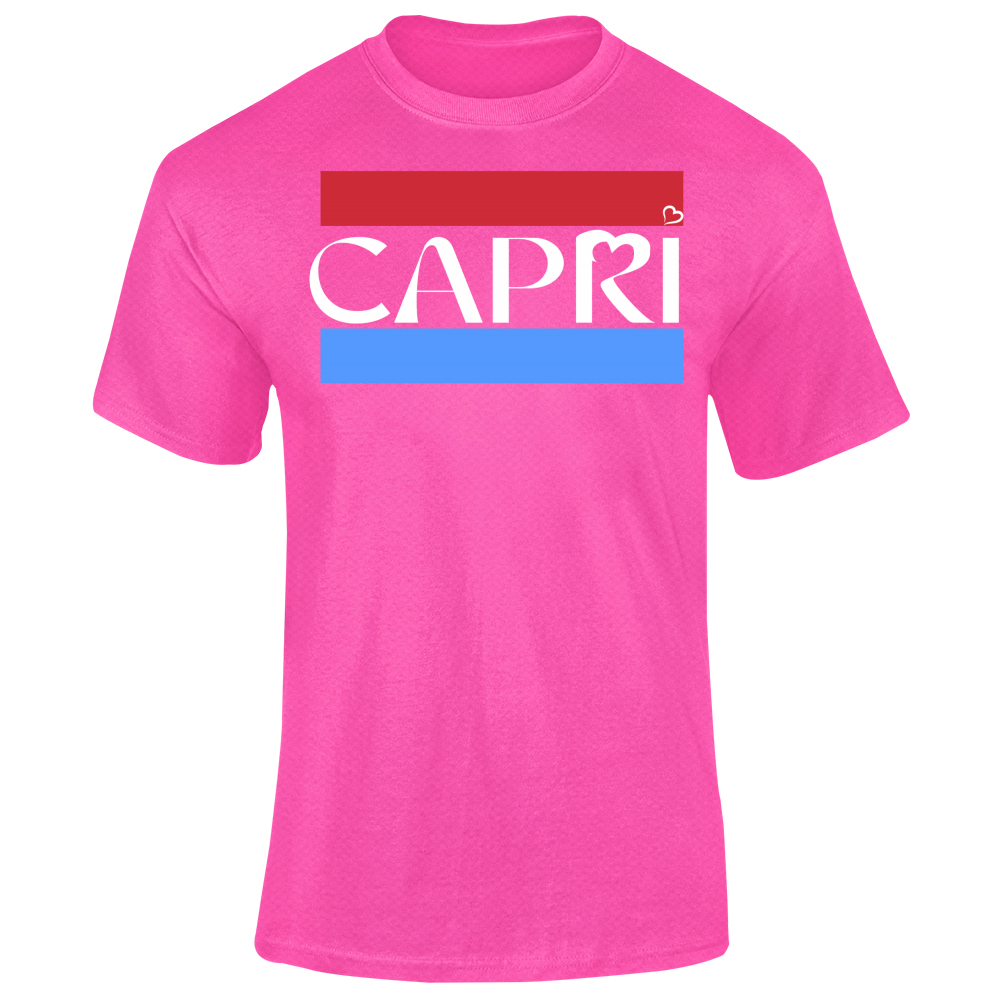 T-Shirt Unisex Dry Sport CAPRI FASCIA ROSSO BLUE BIANCO