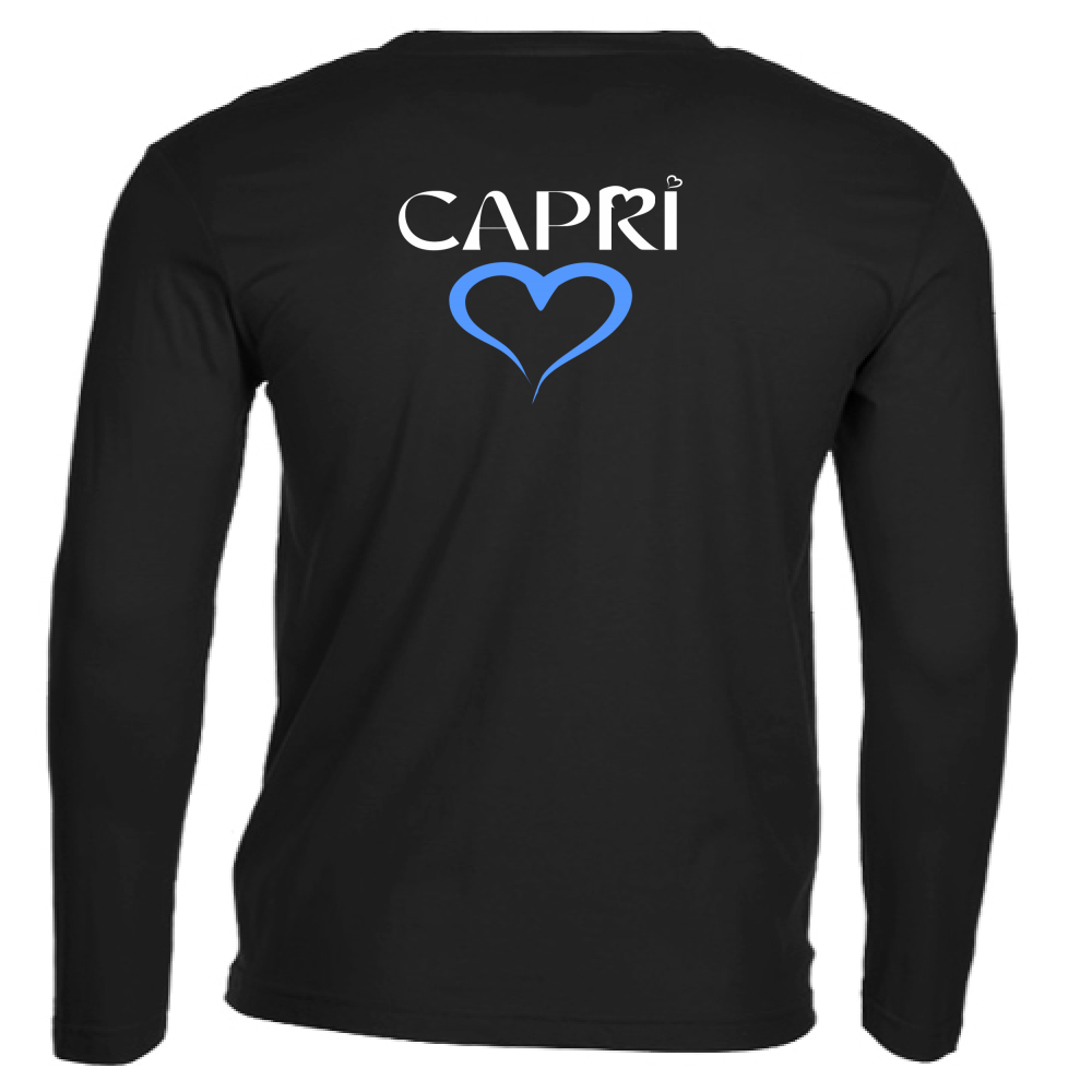 T-Shirt Unisex Manica Lunga CAPRI CUORE AZZURRO