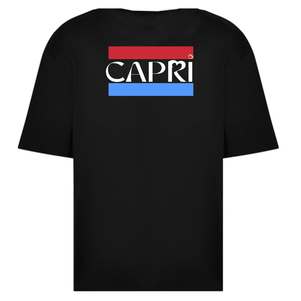 T-Shirt Oversize CAPRI FASCIA ROSSO BLUE BIANCO