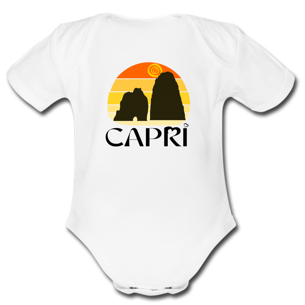 Body Bambino CAPRI TRAMONTO VINTAGE SCRITTA NERA