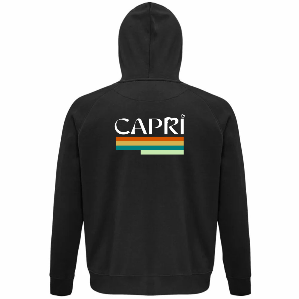 Unisex Organic Hoodie CAPRI TECHNICAL COLOR WHITE WRITING