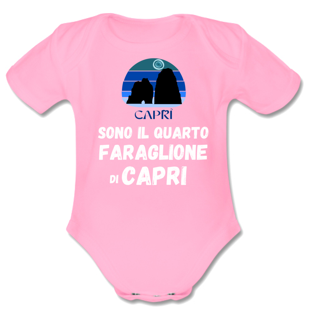 Body Bambino SONO IL QUARTO FARAGLIONE DI CAPRI SCRITTA BIANCA