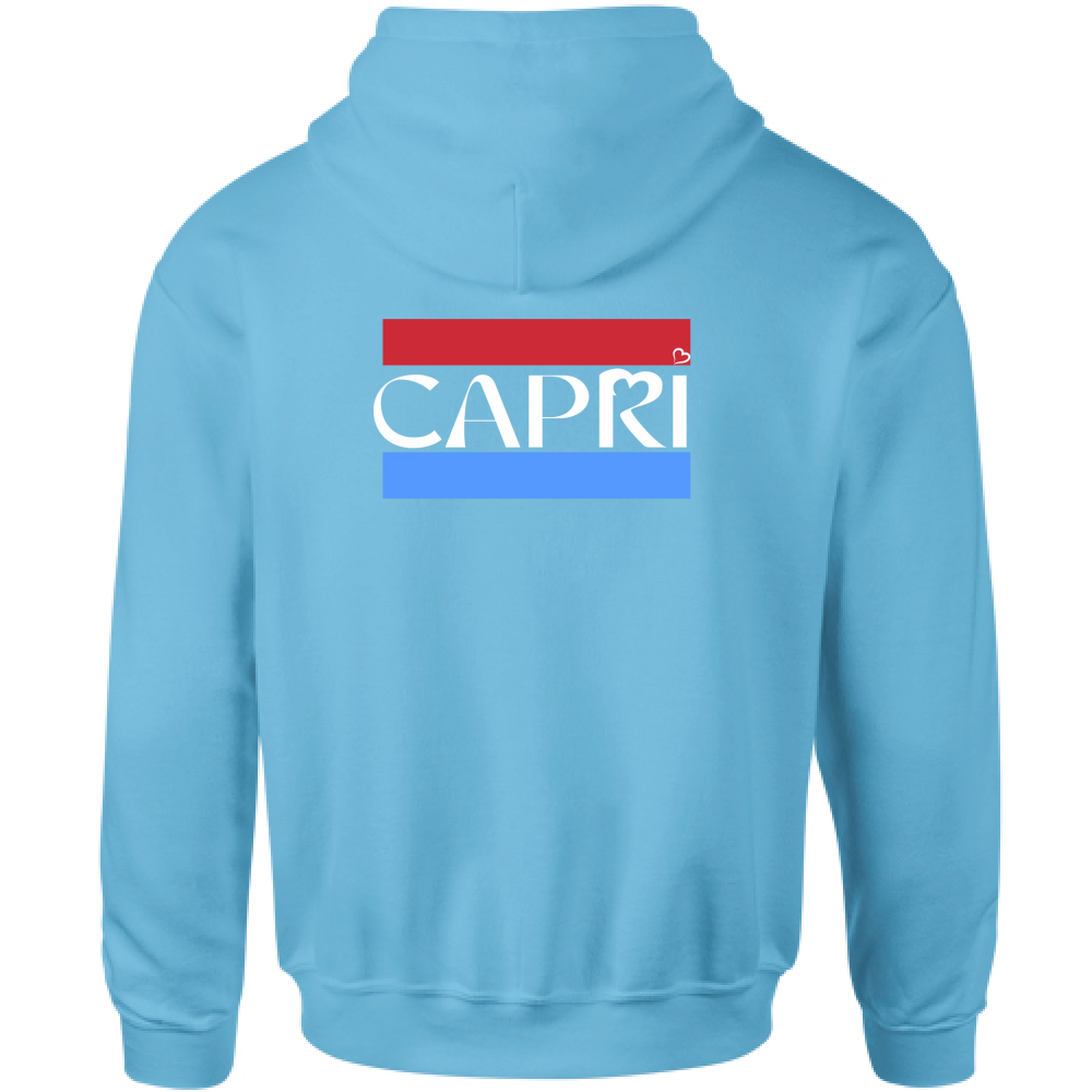 Felpa Bambino con Cappuccio CAPRI FASCIA ROSSO BLUE BIANCO