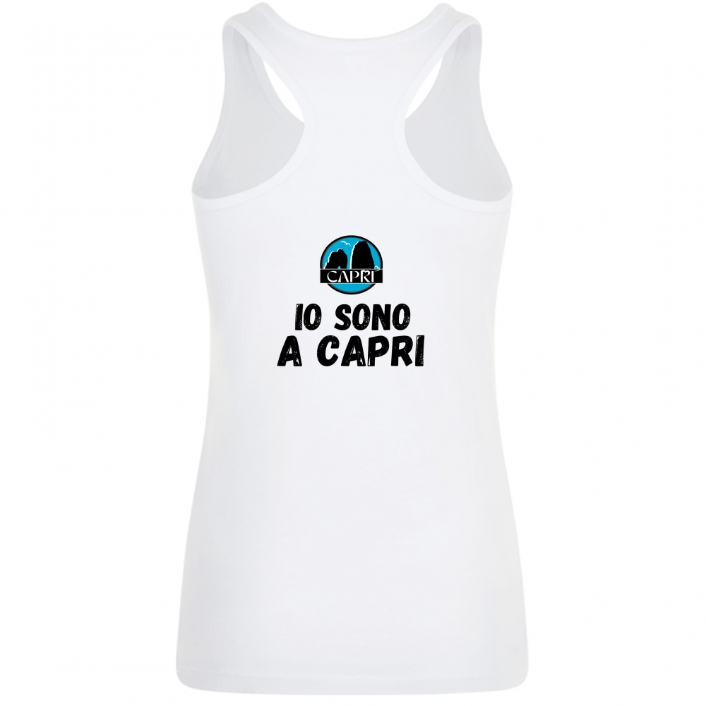 Canotta Donna IO SONO A CAPRI SCRITTA NERA