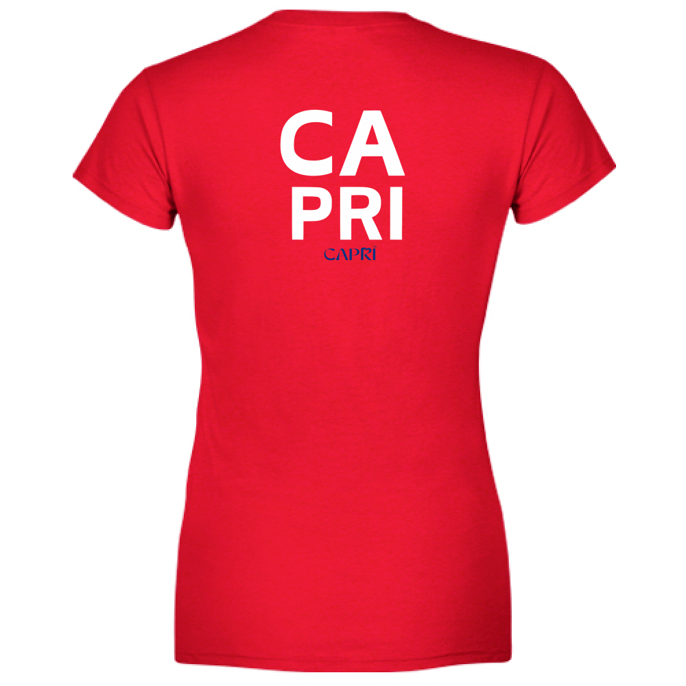 T-Shirt Women Premium CAPRI DESIGN SCRITTA BIANCA