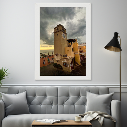 Poster con Cornice 40x60 Capri Piazzetta