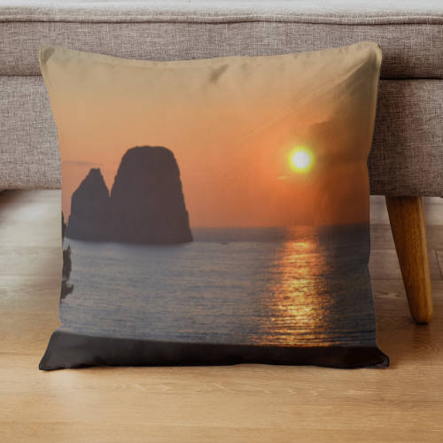 All Over Print Cushion Capri Faraglioni enchanted