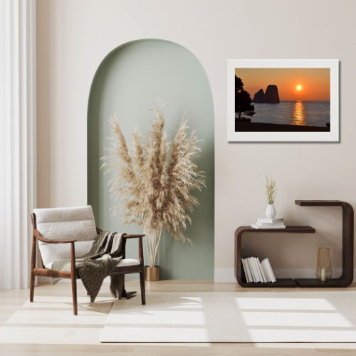 Poster con Cornice 30x20 Capri Faraglioni Incantati
