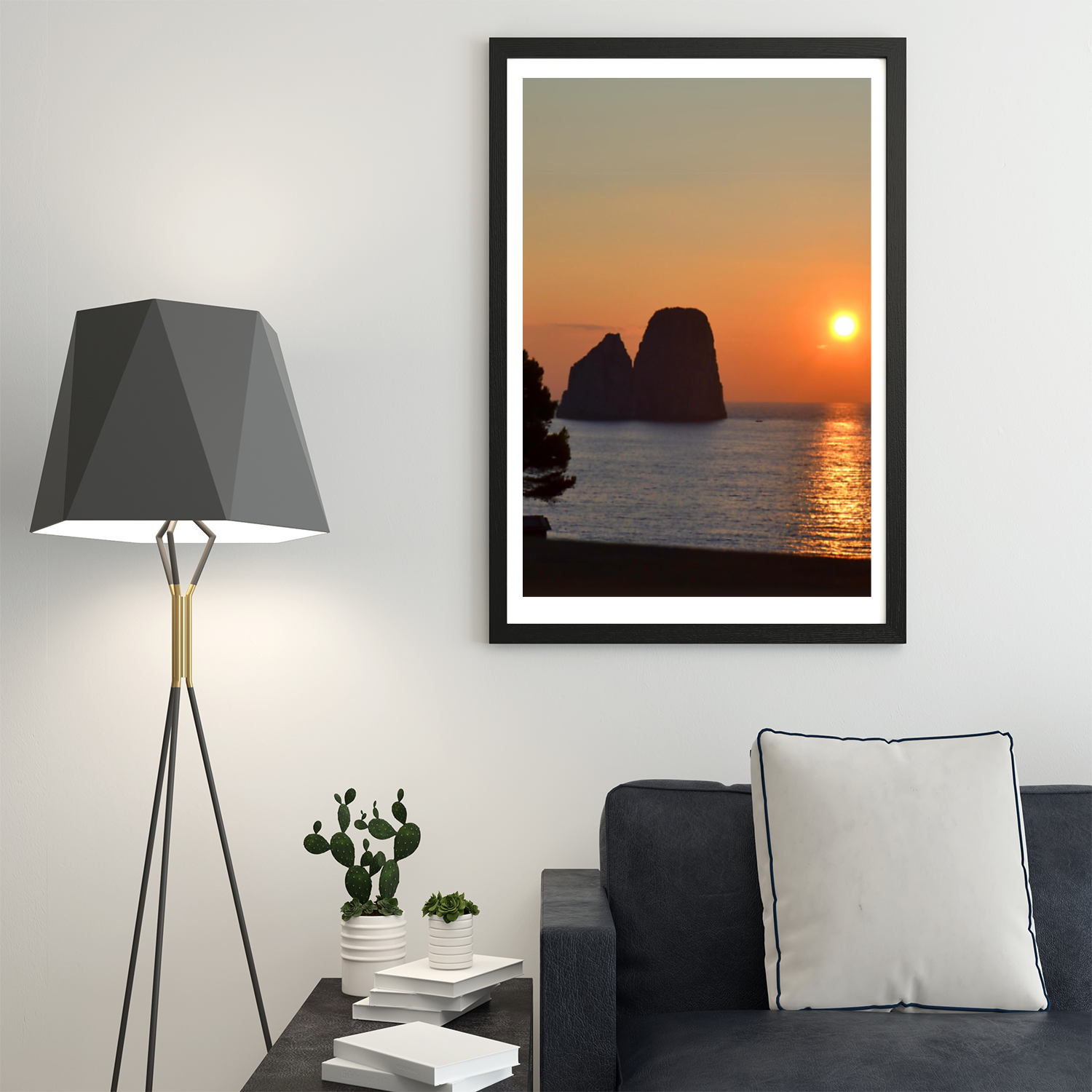 Poster con Cornice 30x45 Capri Faraglioni incantati
