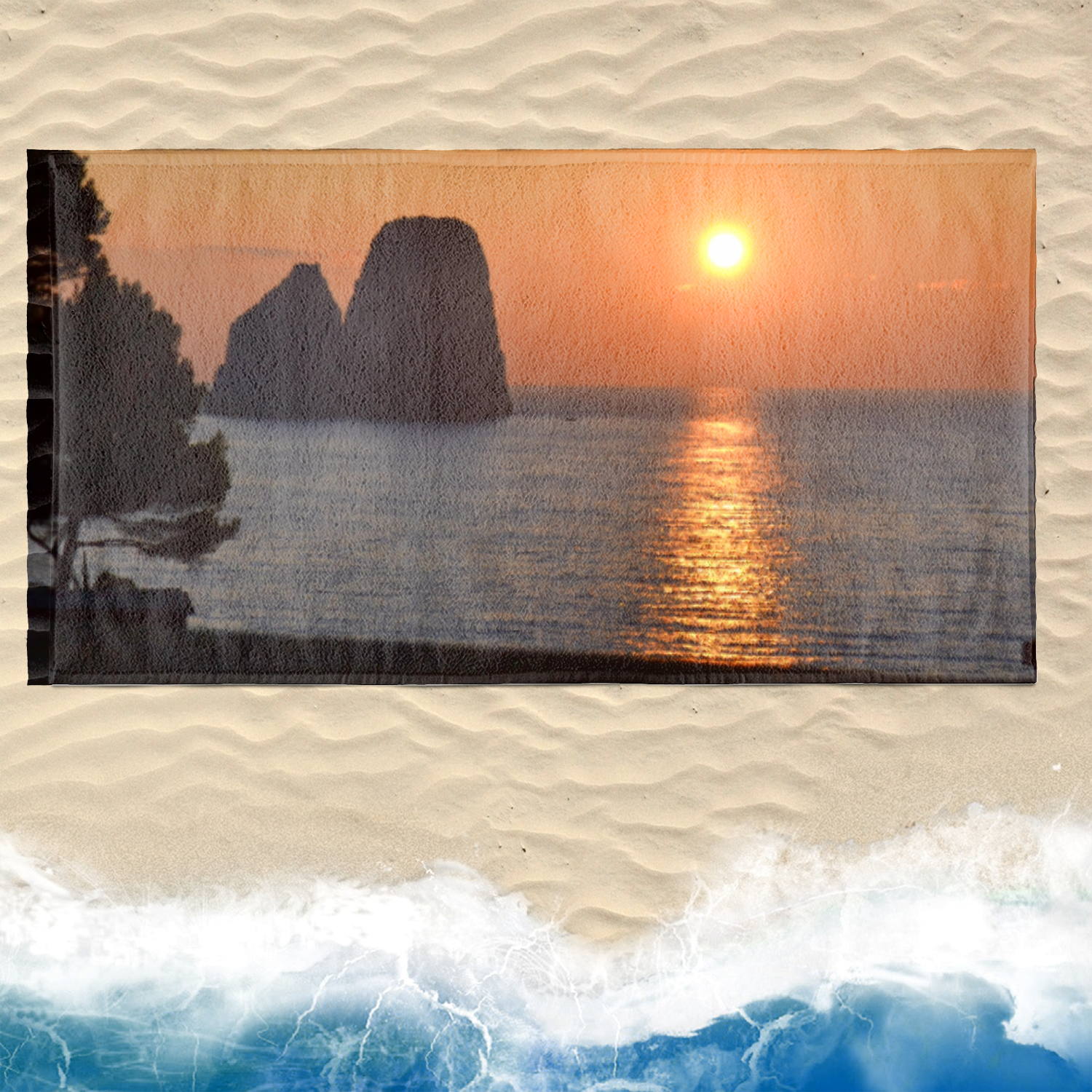 Telo Capri Faraglioni incantati dall alba  Telo