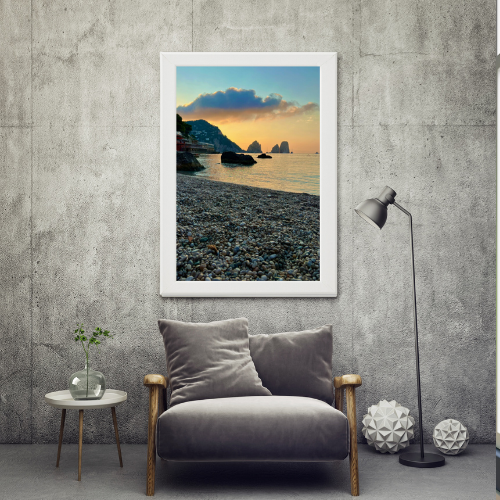Poster con Cornice 40x60 Capri Alba da Sogno