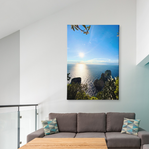 Capri dawn between sky and sea Canvas