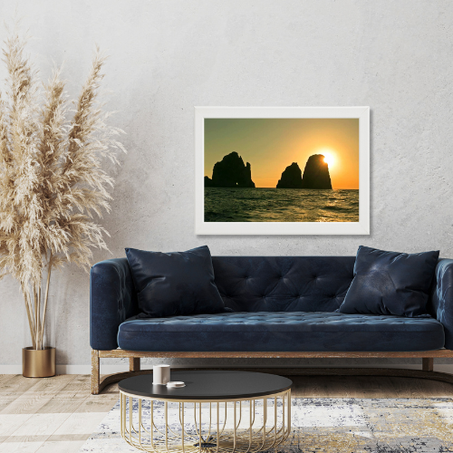Poster con Cornice 60x40 Raggi di Capri