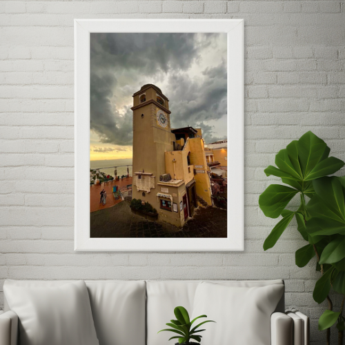 Poster con Cornice 40x60 Capri Piazzetta