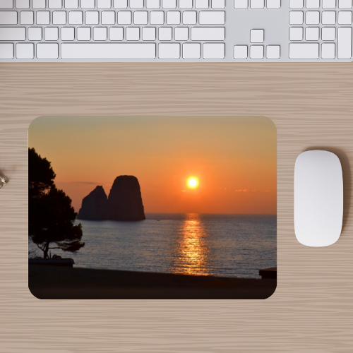 Mousepad Capri Faraglioni enchanted by dawn Mousepad