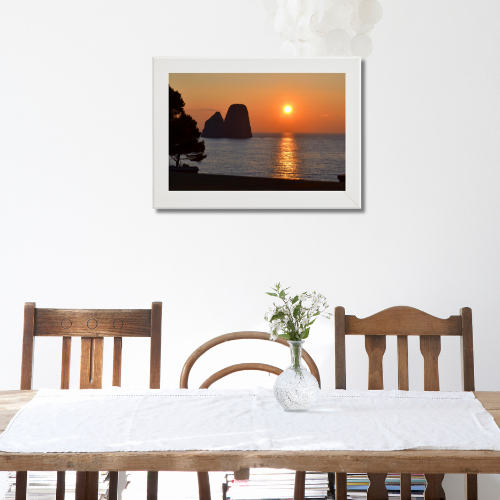 Poster con Cornice 30x20 Capri Faraglioni Incantati