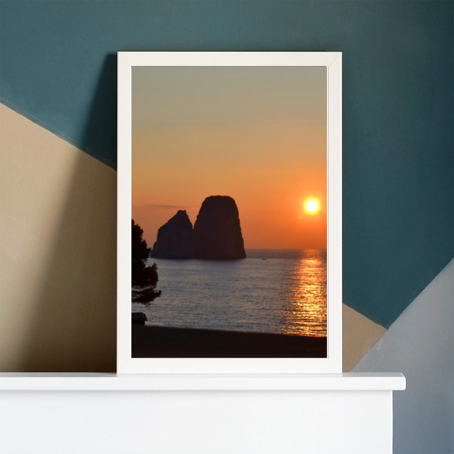 Poster con Cornice 30x45 Capri Faraglioni incantati