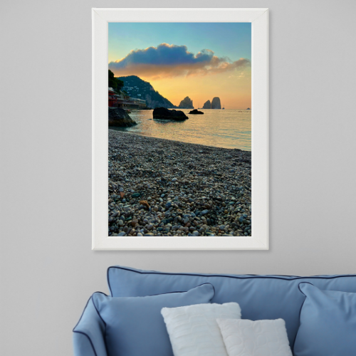 Poster con Cornice 40x60 Capri Alba da Sogno