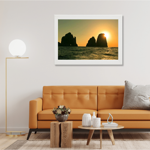 Poster con Cornice 60x40 Raggi di Capri