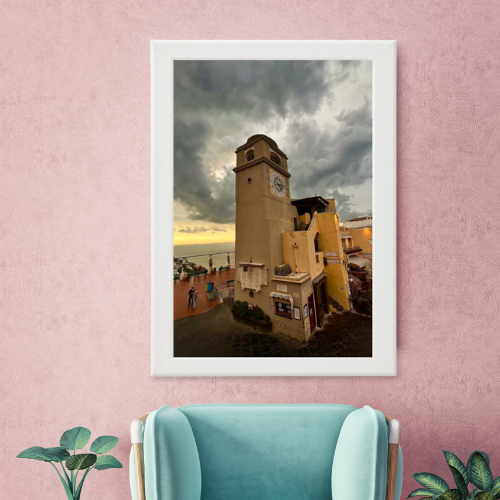 Poster con Cornice 40x60 Capri Piazzetta