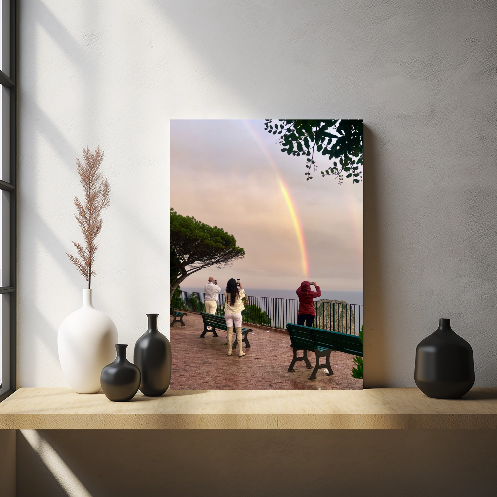 Canvas Rainbow on the Faraglioni of Capri