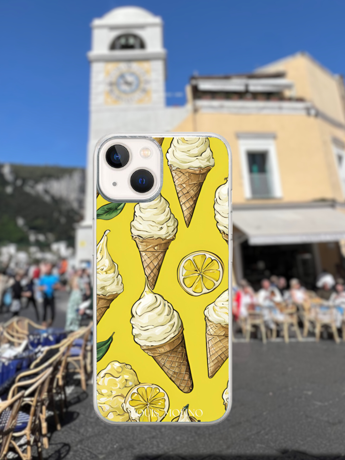 Cover Gomma iPhone Lemon Ice Cream Vintage Capri