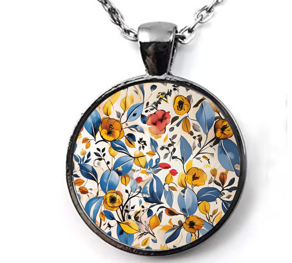 Round Pendant FLOWER OF TIME CAPRI