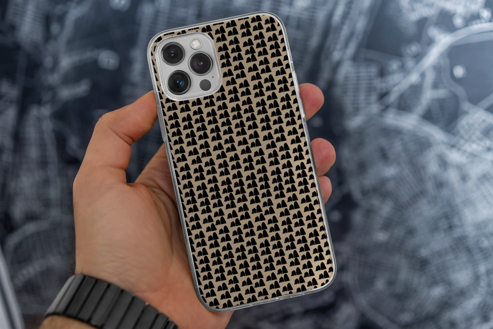 Cover Gomma iPhone  FARAGLIONI IN CREAM SMALL AND BLACK