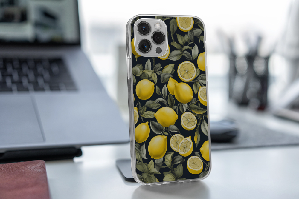 Cover Gomma iPhone BLACK LEMON CAPRI