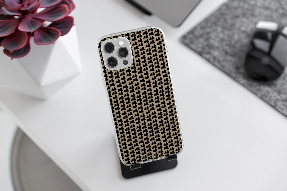 Cover Gomma iPhone  FARAGLIONI IN CREAM SMALL AND BLACK
