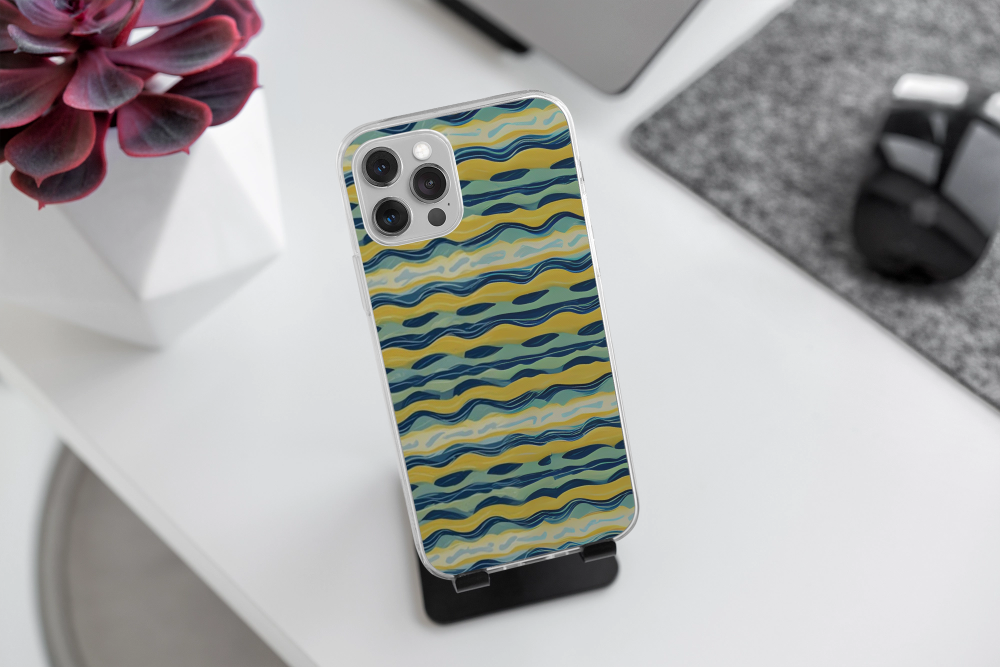 Cover Gomma iPhone  BORDER CAPRI PAINT