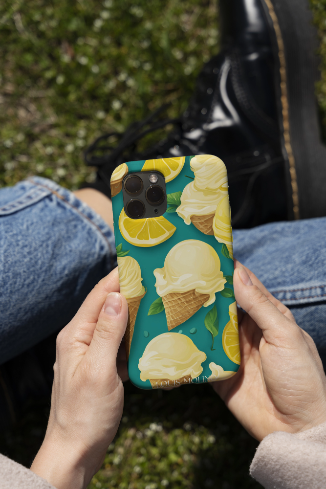 Rubber iPhone Cover Ice Cream Lemon Capri