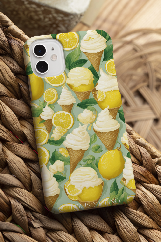 Rubber iPhone Cover Ice Cream Sweet Lemon Capri