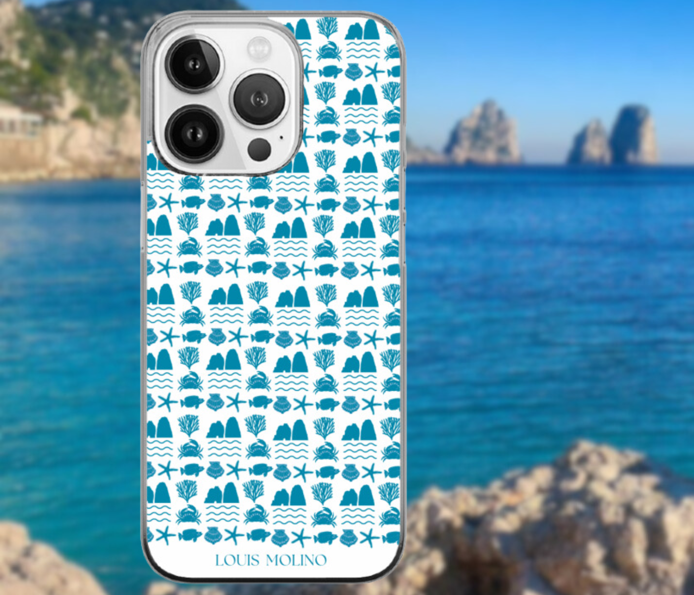 Cover Gomma iPhone Blue Species Protected Capri