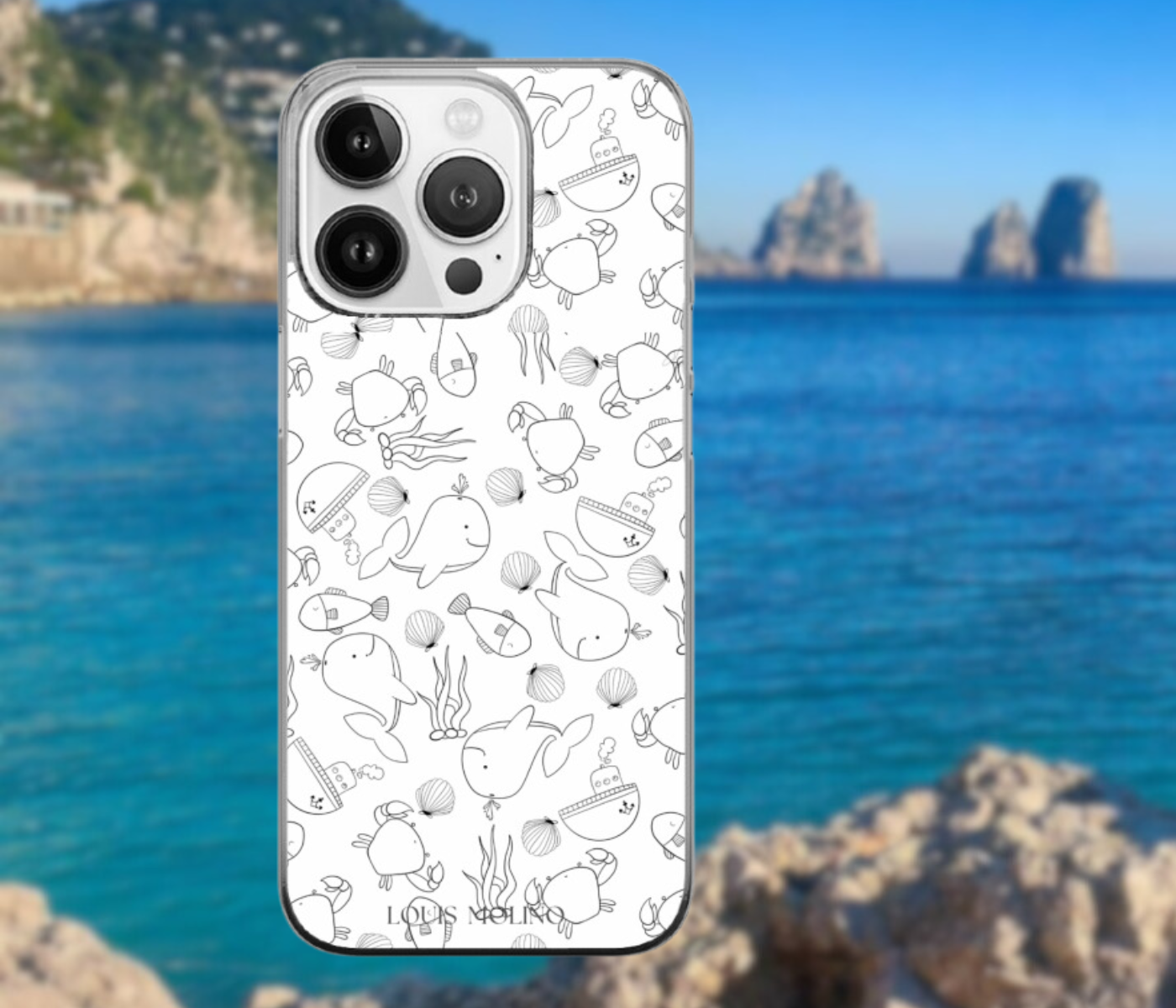 Cover Gomma iPhone  Happy Sea Life Capri