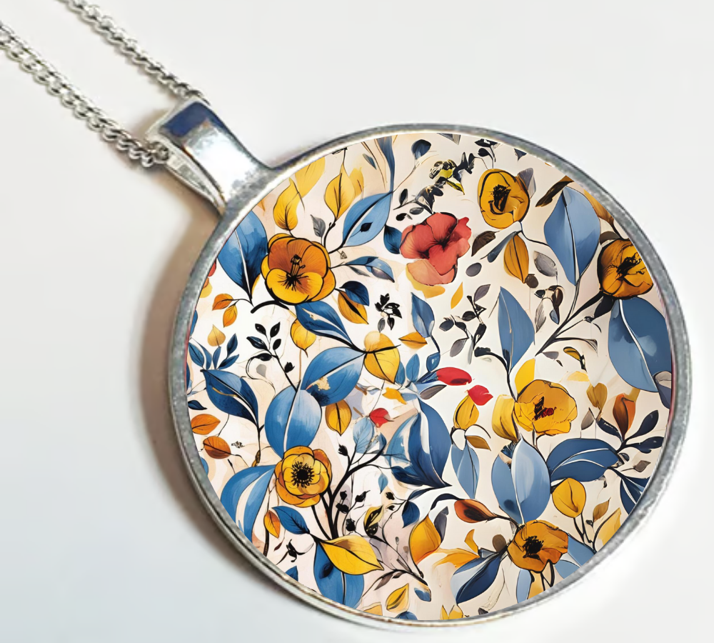 Round Pendant FLOWER OF TIME CAPRI