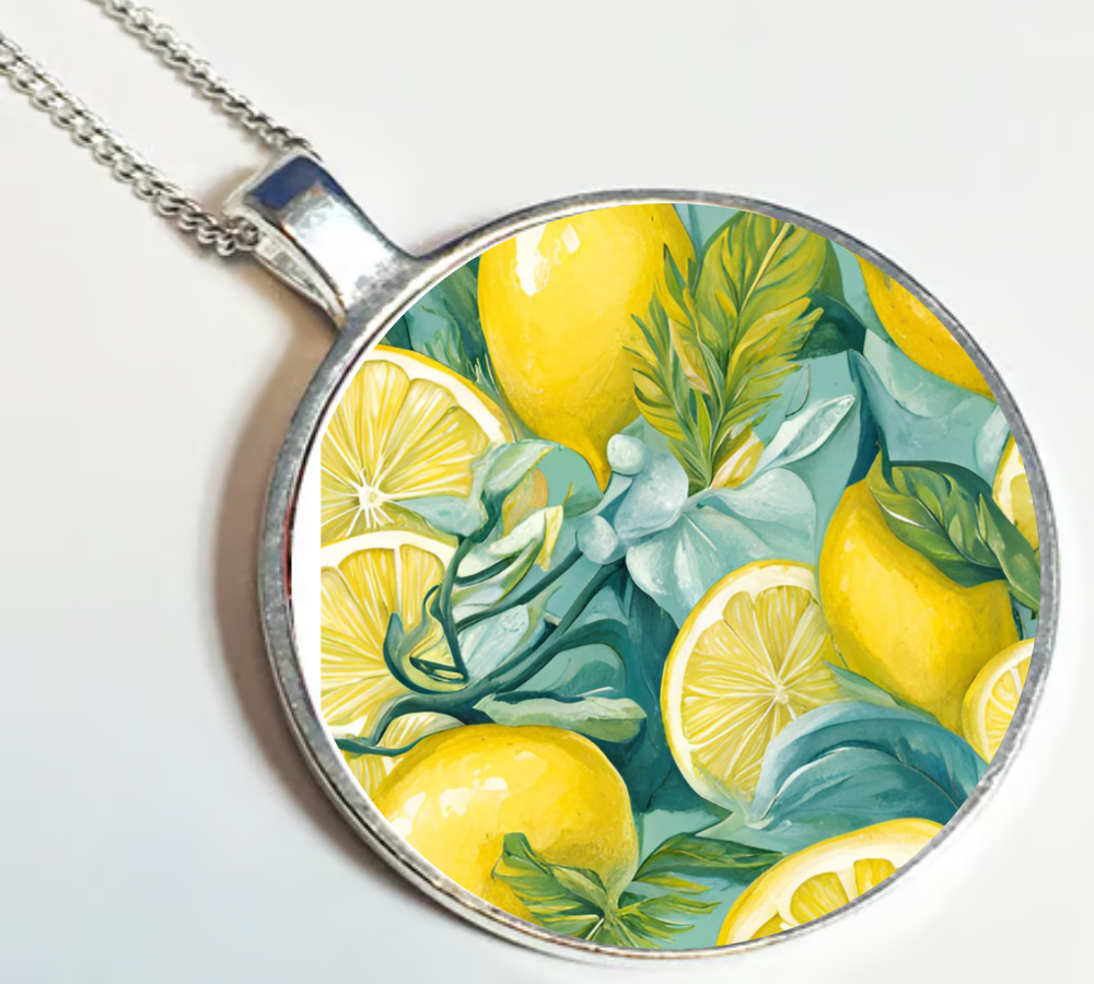 Round Pendant GLACE LEMON CAPRI