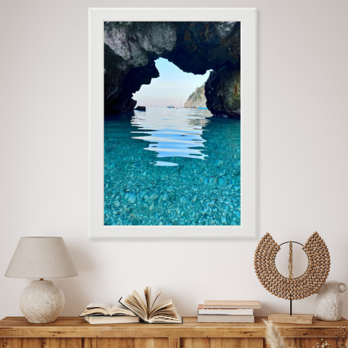 Poster con Cornice 40x60 Capri Emozioni Blu